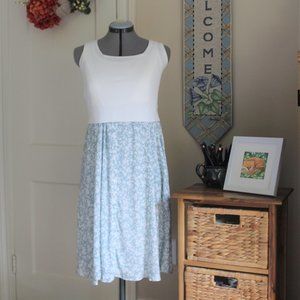 Sage & White Maternity & Nursing Dress